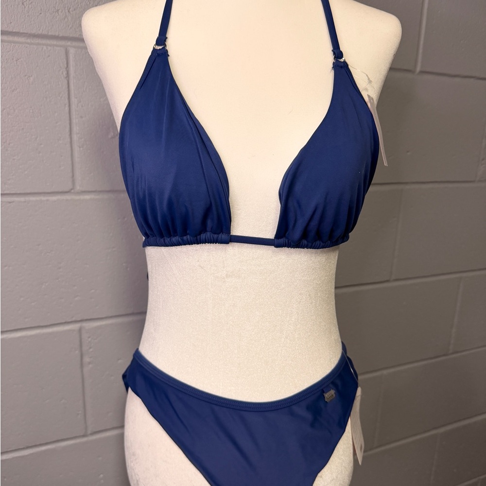 NWT Wicked Weasel Classic Navy Triangle Bikini Set - Picture 3 of 7